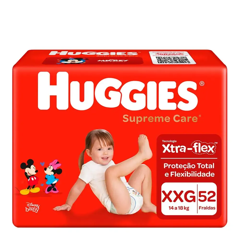 Fralda HUGGIES Supreme Care XXG - 52 Fraldas