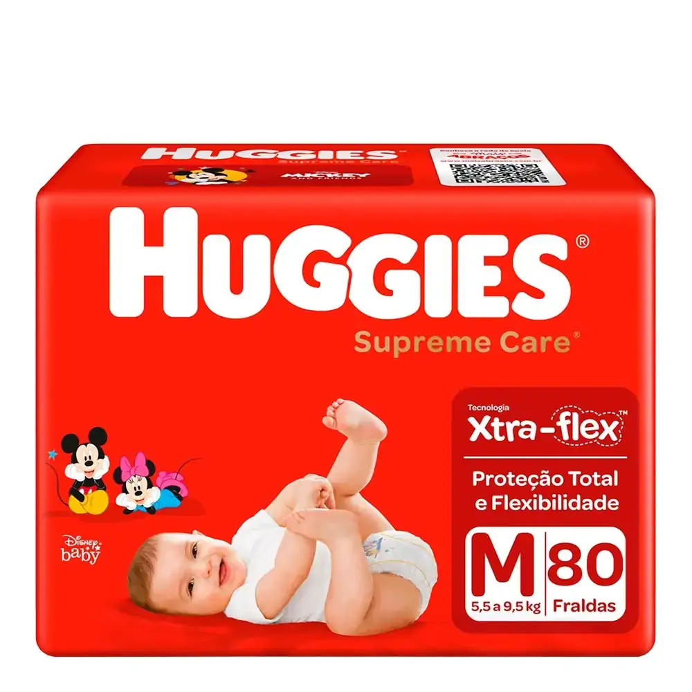 Fralda Huggies Supreme Care M - 80 Fraldas
