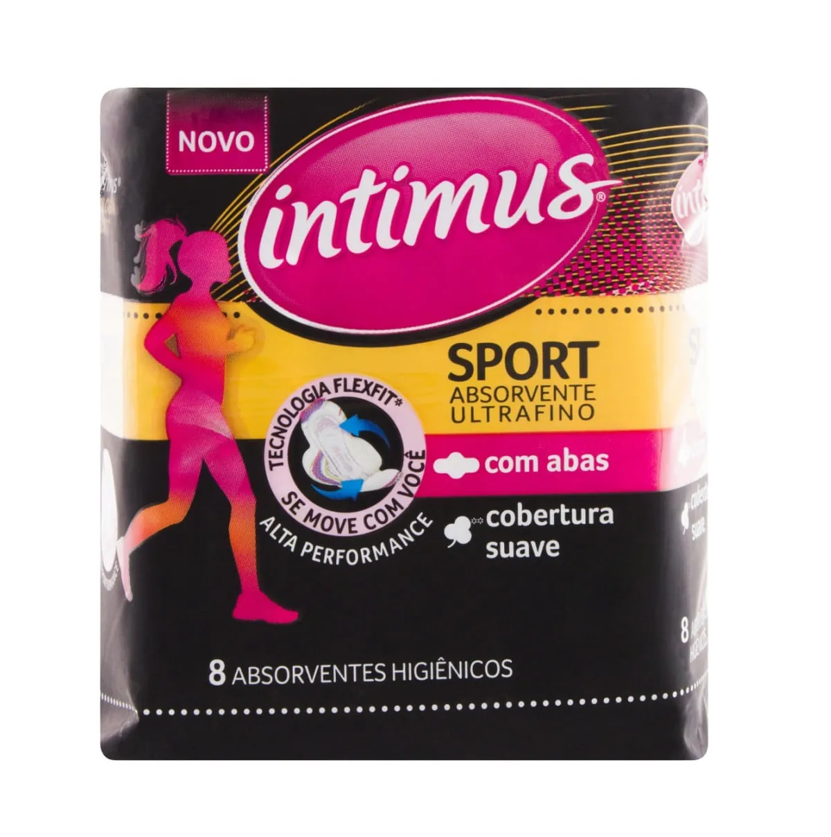 Absorvente Com Abas Ultrafino Suave Intimus Sport Pacote 8 Unidades