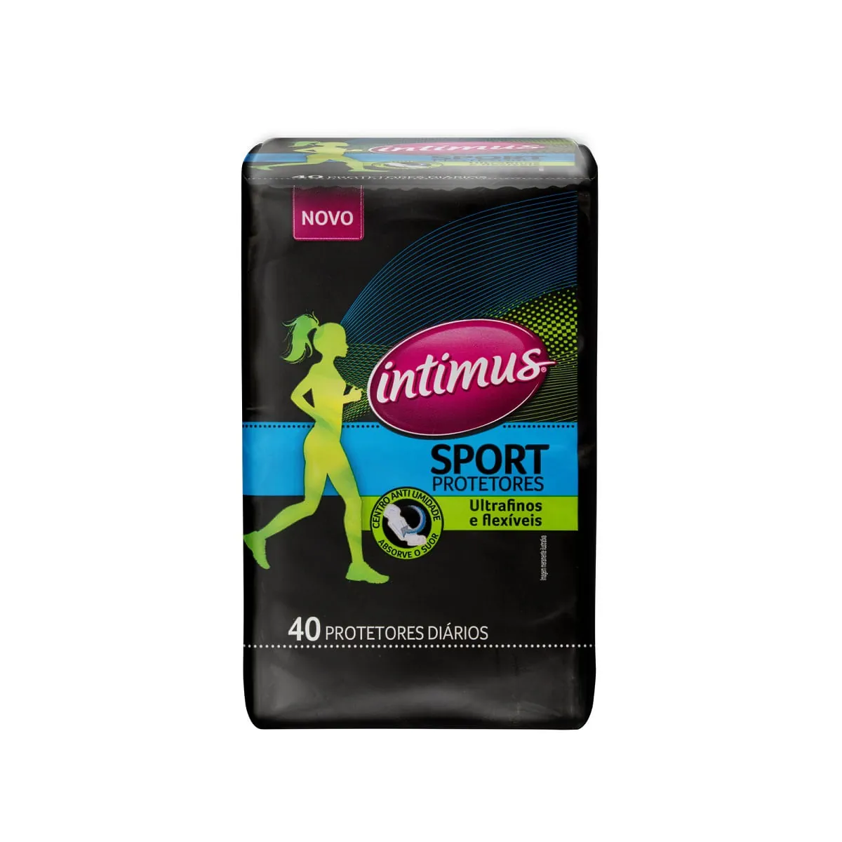 Protetor Diário Sem Abas Ultrafino E Flexível Intimus Sport Pacote 40 Unidades