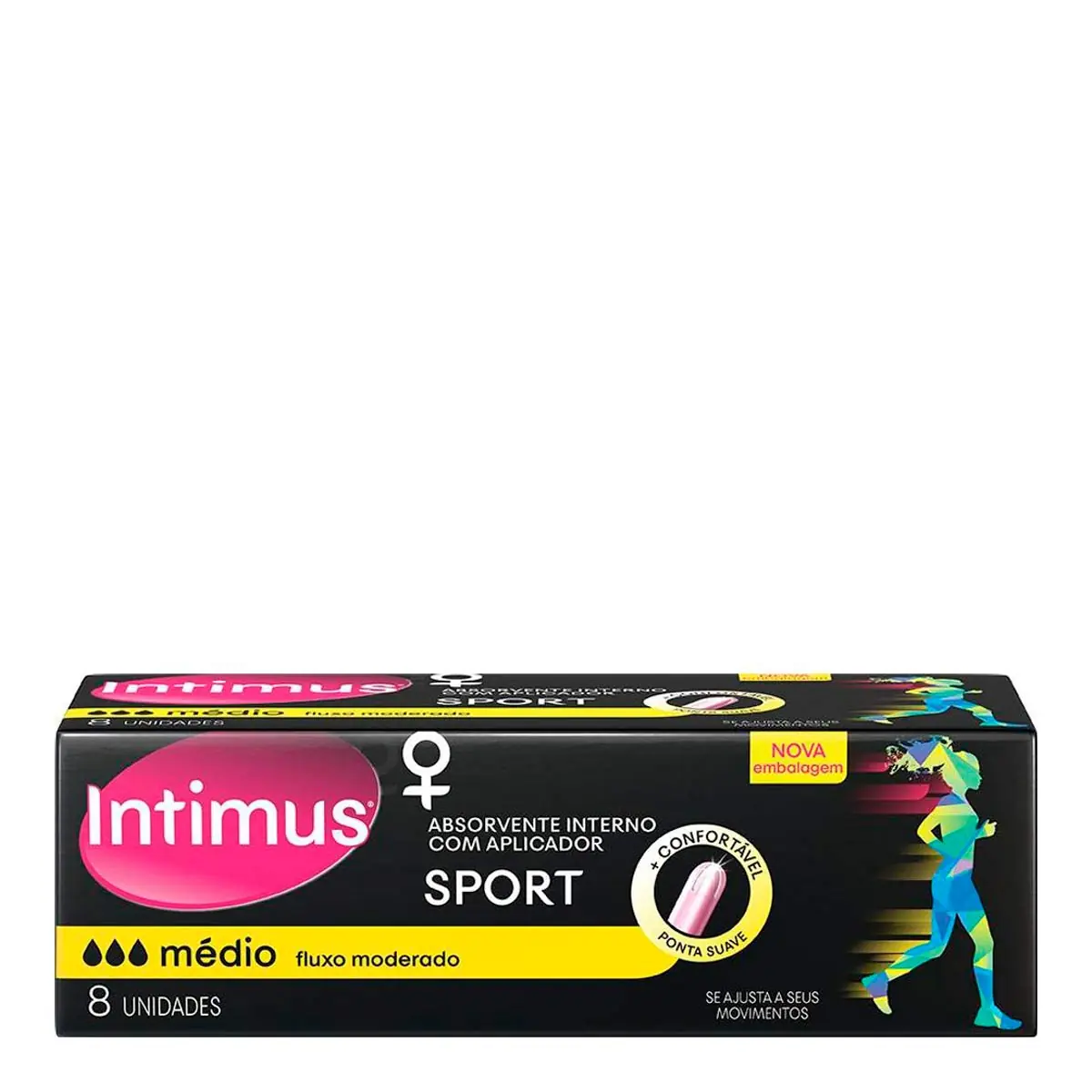 Absorvente Intimus Sport Médio c/Aplicador - 8 unidades