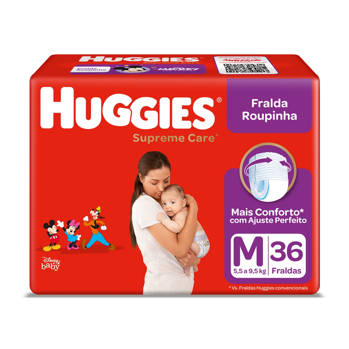 Fralda HUGGIES Supreme Care Roupinha M Pacote 36 Unidades