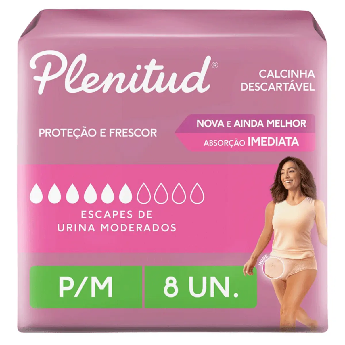 Roupa Íntima Plenitud Femme P/M - 8 unidades
