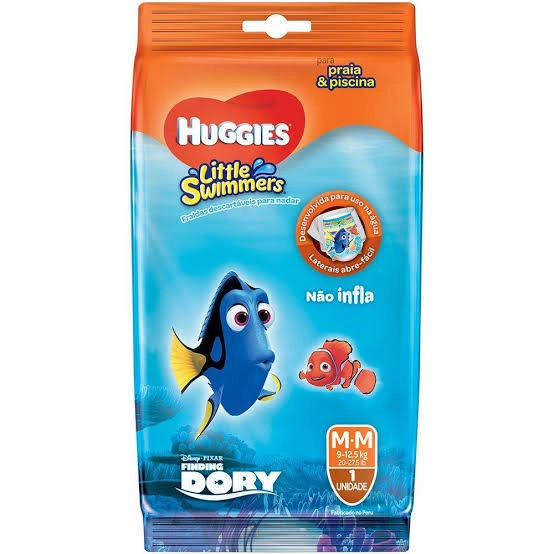 Fralda Descartável Infantil Praia Piscina Huggies Little Swimmers M
