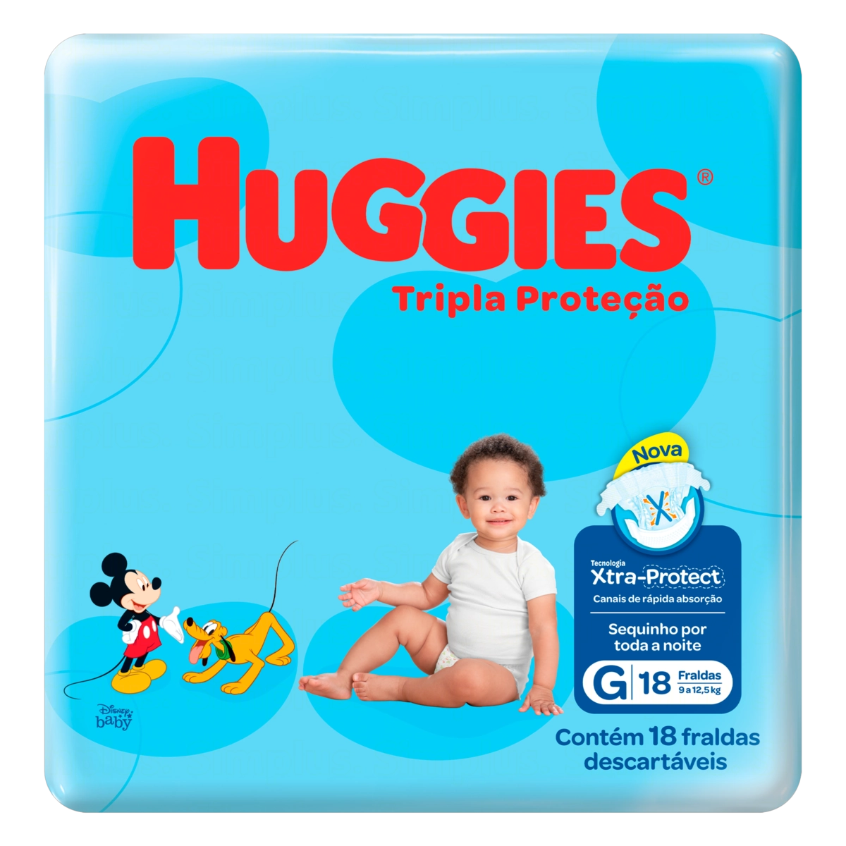 Fralda Descartável Infantil Huggies Tripla Proteção G Pacote 18 Unidades
