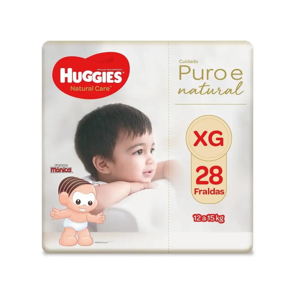 Fralda Descartável Infantil Huggies Natural Care Xg Pacote 28 Unidades