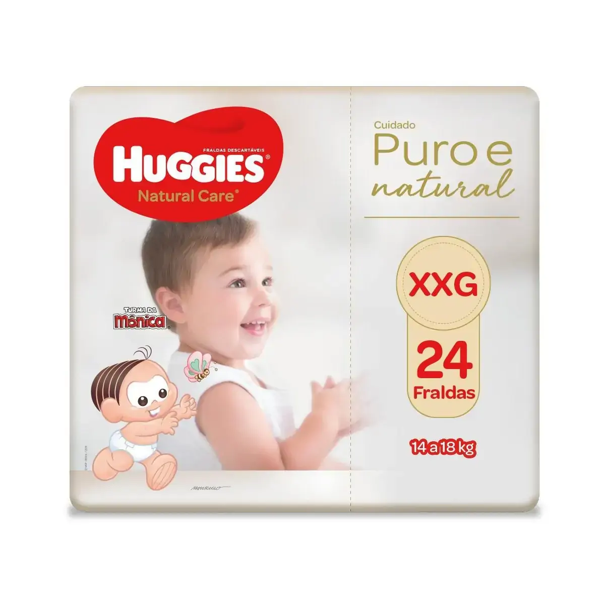 Fralda Descartável Infantil Huggies Natural Care Xxg Pacote 24 Unidades