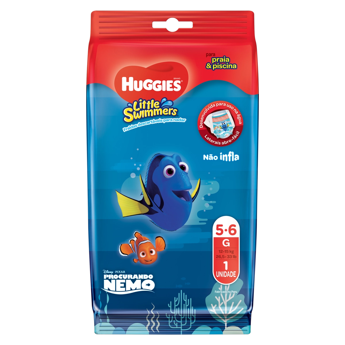 Fralda Descartável Infantil Praia Piscina Huggies Little Swimmers G