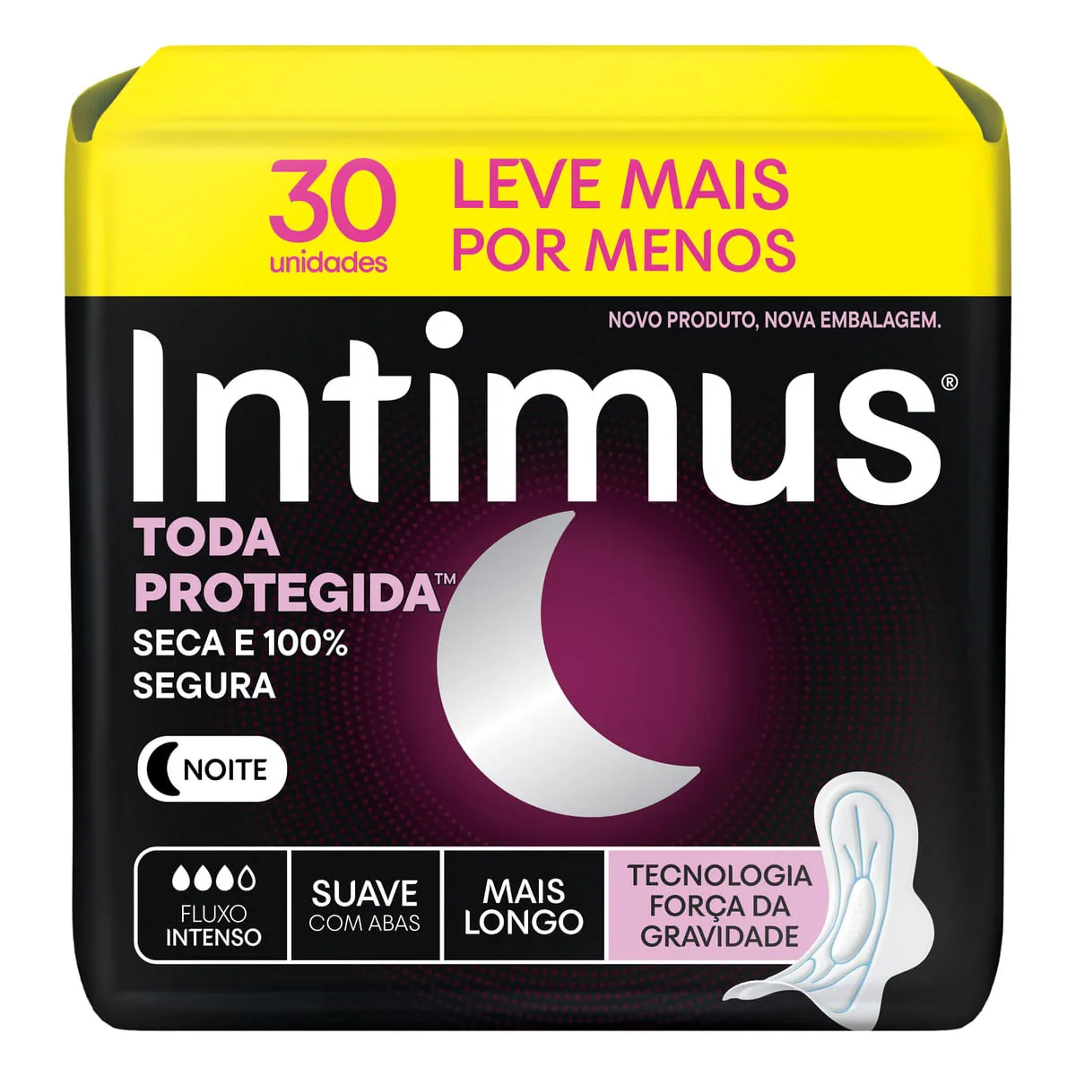 Absorvente Externo Intimus Noturno Suave com Abas 30 unidades