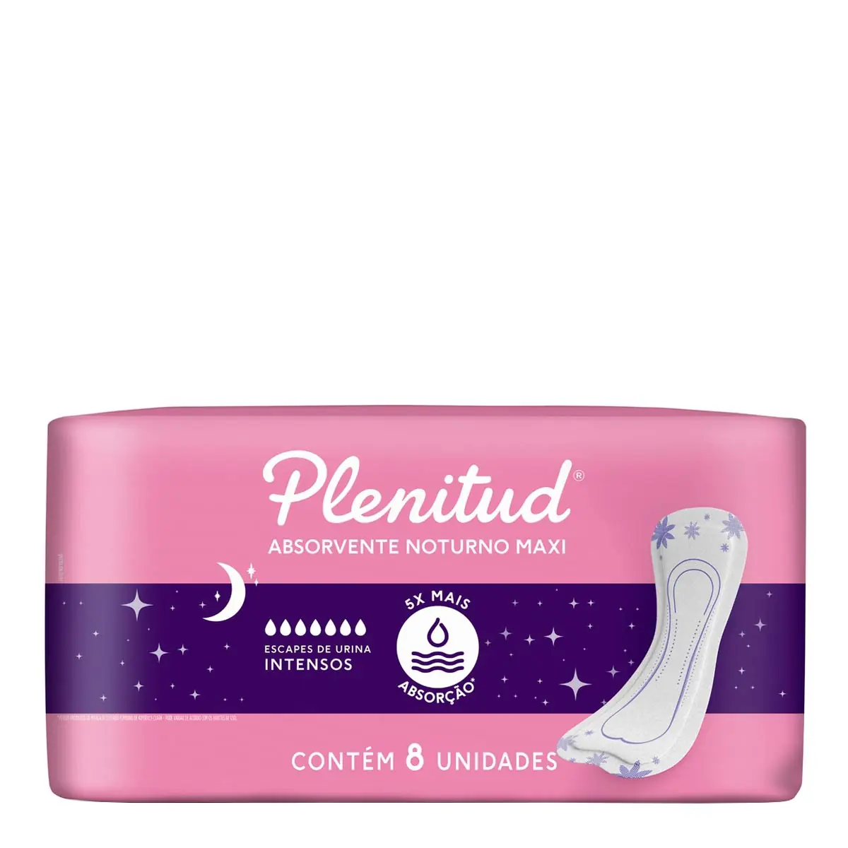 Absorvente Noturno Plenitud Femme - 8 unidades