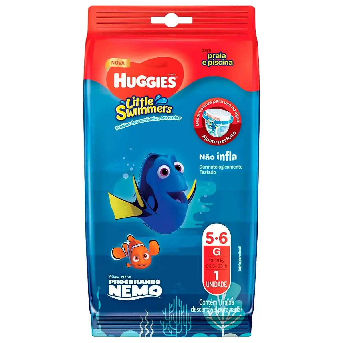 Fralda Descartável Infantil Praia Piscina Huggies Little Swimmers G