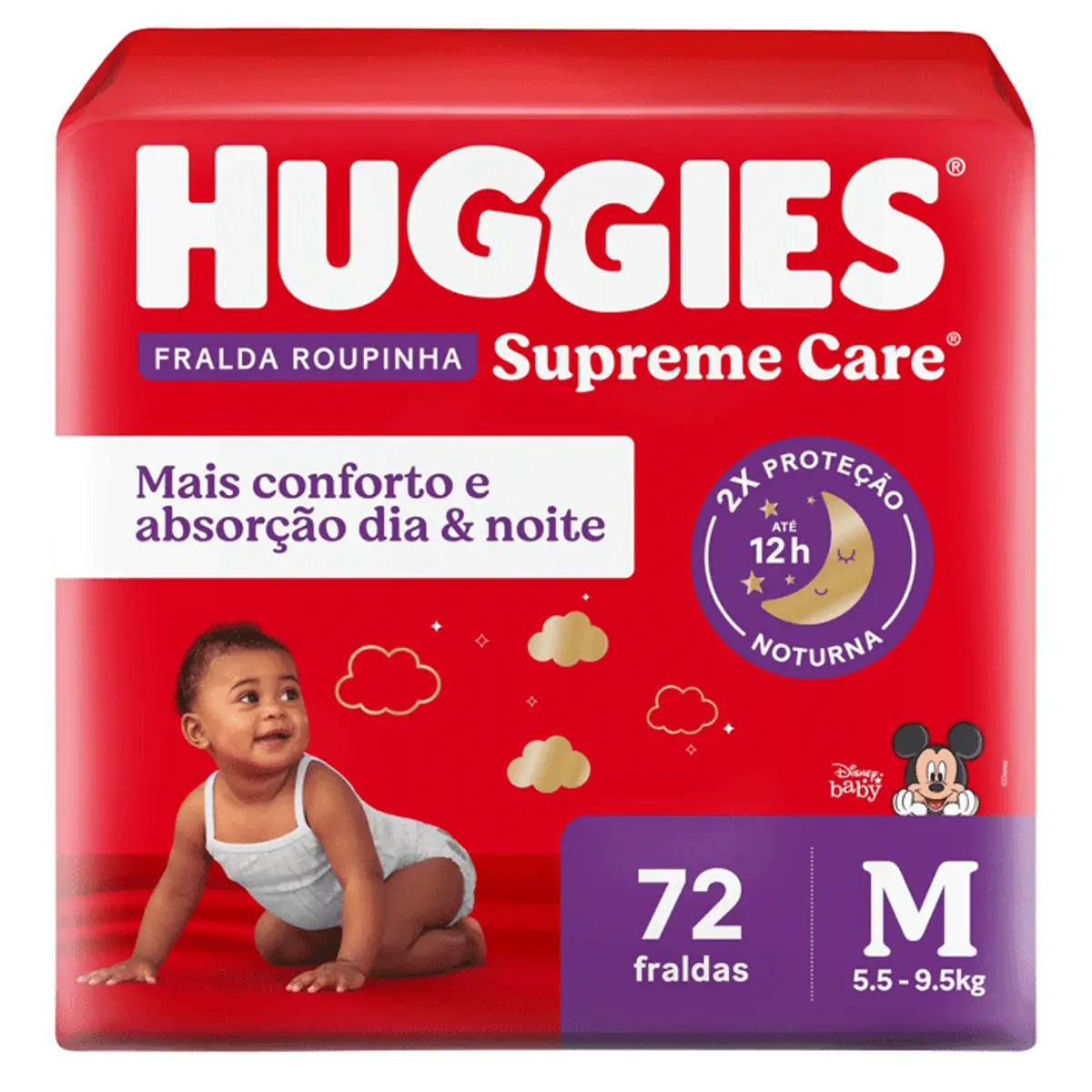 Fralda Pants Roupinha HUGGIES Proteção Acolchoada M 72 Unidades
