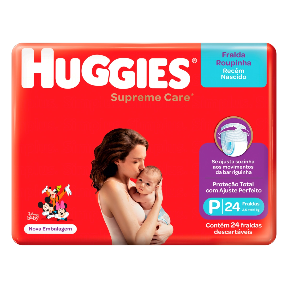 Fralda Descartável Recém Nascido Roupinha Huggies Supreme Care P Pacote 24 Unidades