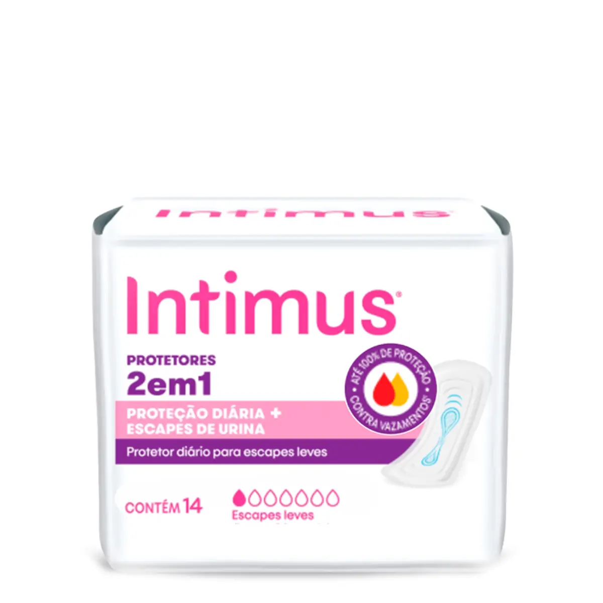 Protetor Diário Intimus 2 em 1 - 14 unidades