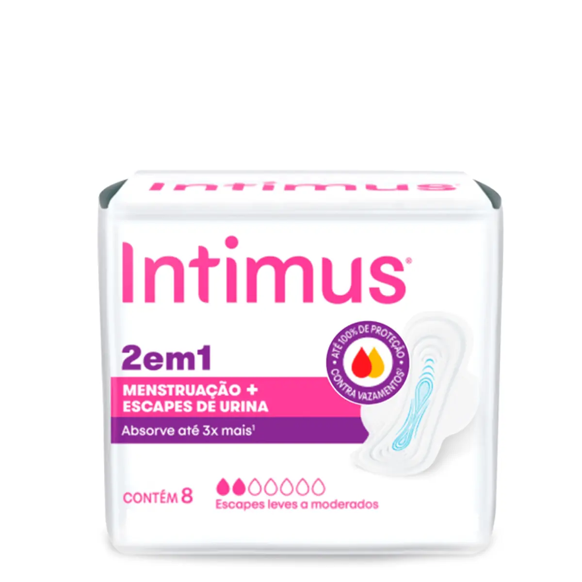 Absorvente Externo Intimus 2 em 1 - 8 unidades