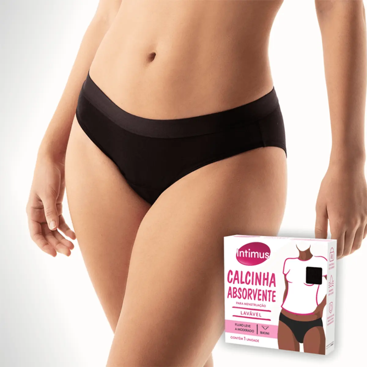 Calcinha Absorvente Lavável Bikini Intimus P