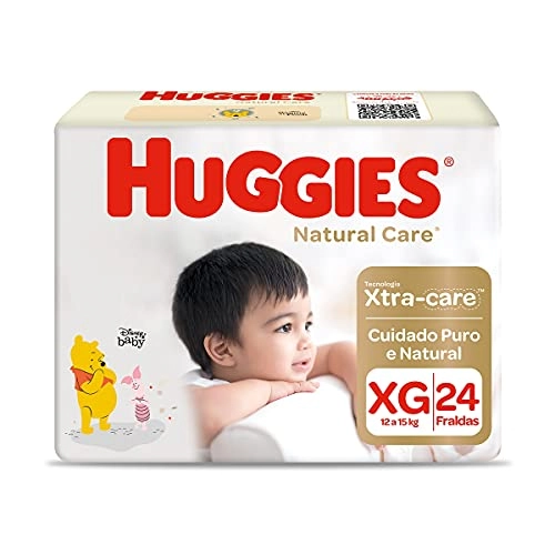 Fralda Huggies Natural Care Mega XG Pacote com 24