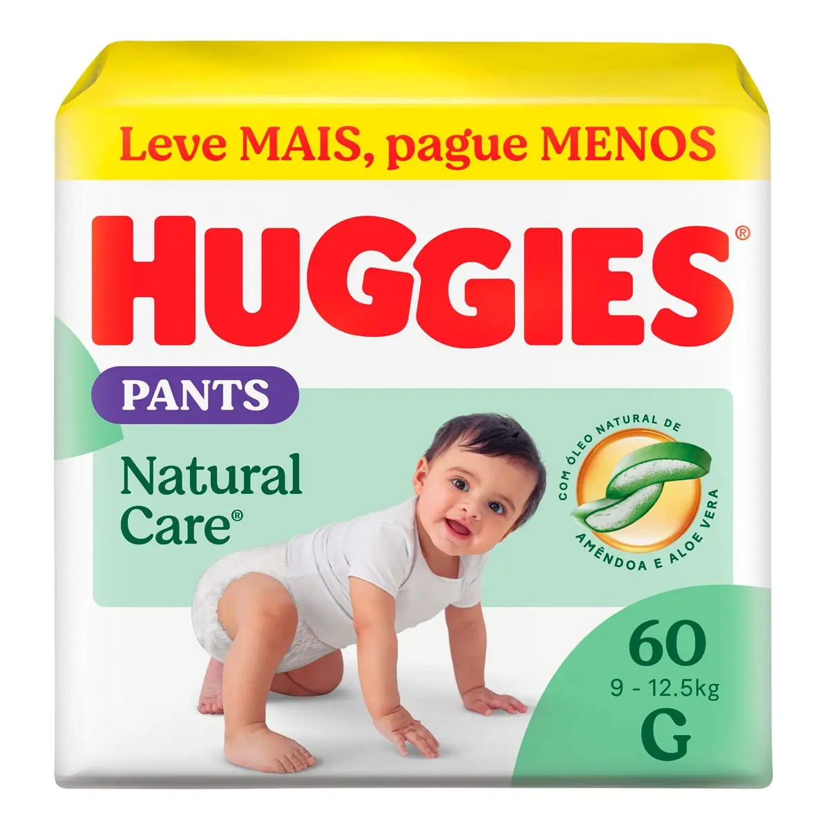 Fralda Descartável Infantil Roupinha Huggies Natural Care G Pacote 60 Unidades