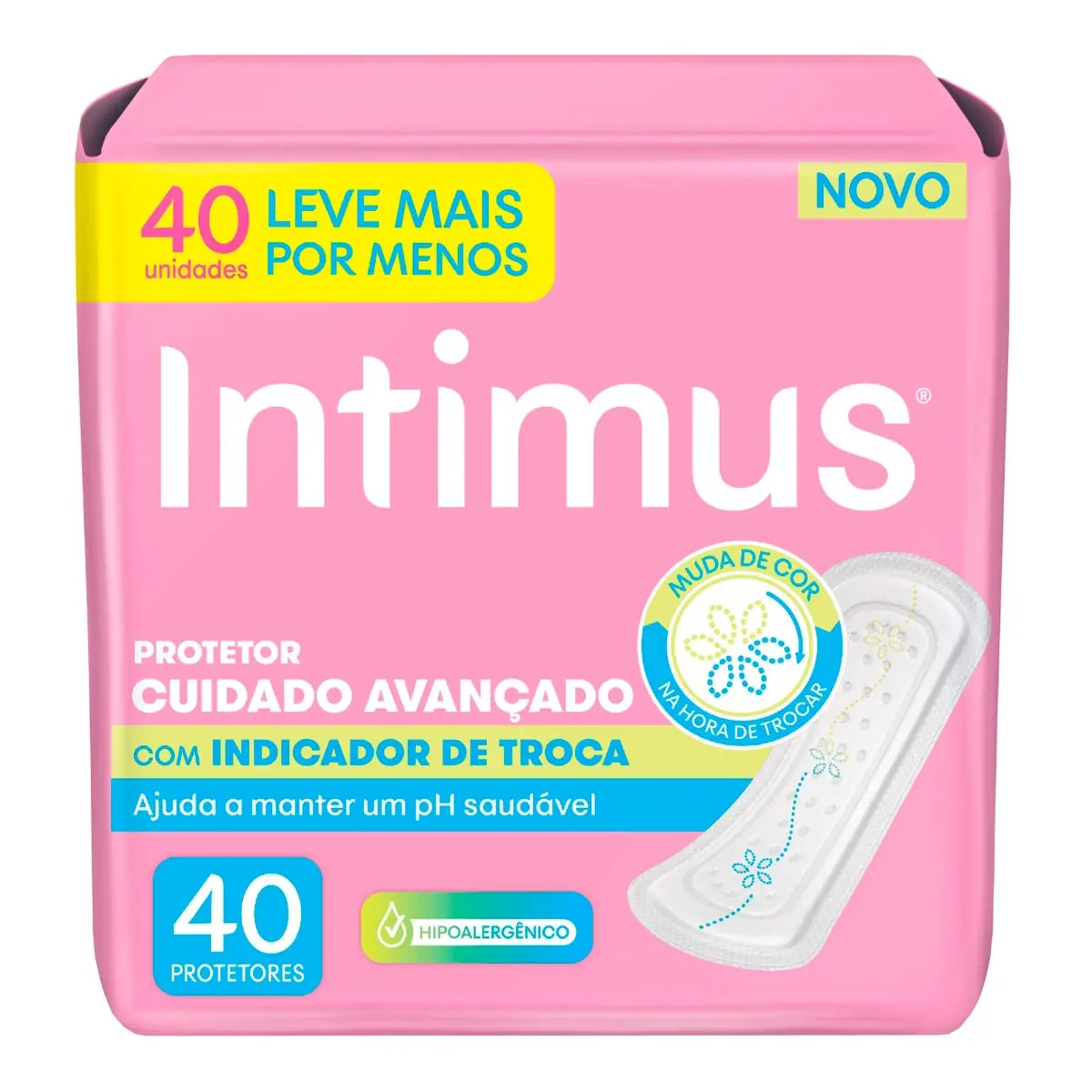 Protetor Diário Intimus® com indicador de troca - 40 Unidades