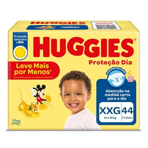 Fralda Descartável Infantil Huggies Proteção Dia Xxg Pacote 44 Unidades Leve Mais Pague Menos