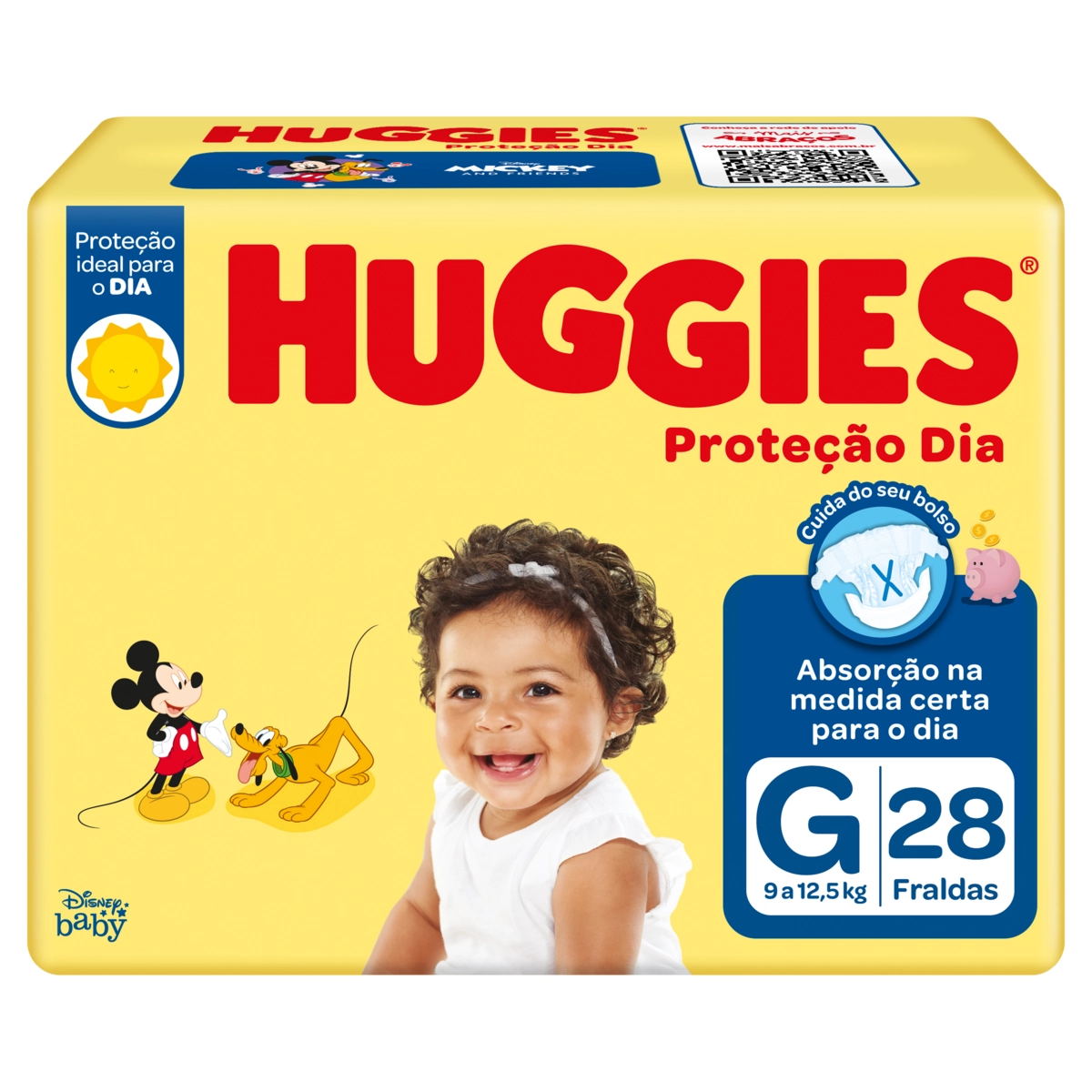 Fralda Descartável Infantil Huggies Proteção Dia G Pacote 28 Unidades