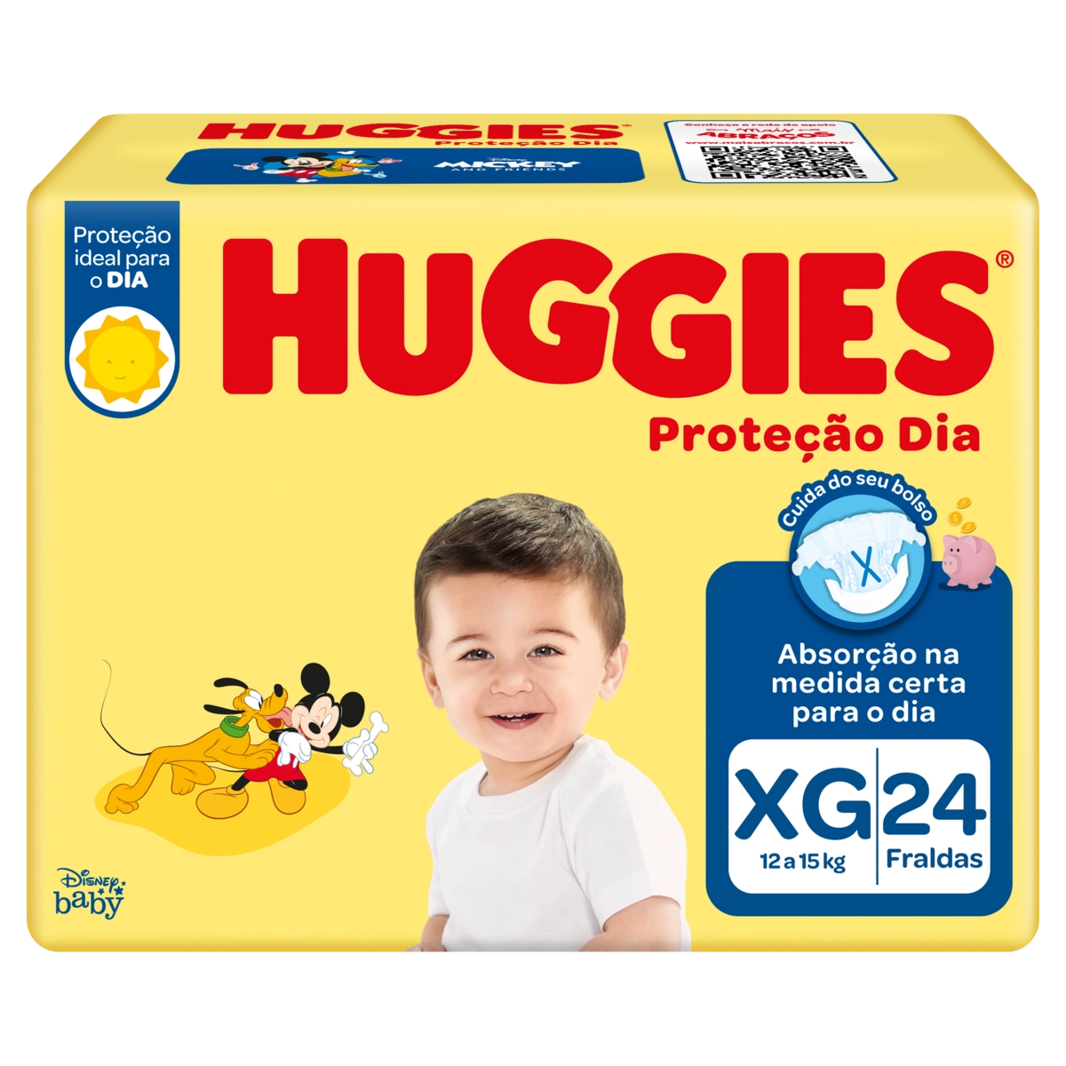 Fralda Descartável Infantil Huggies Proteção Dia Xg Pacote 24 Unidades