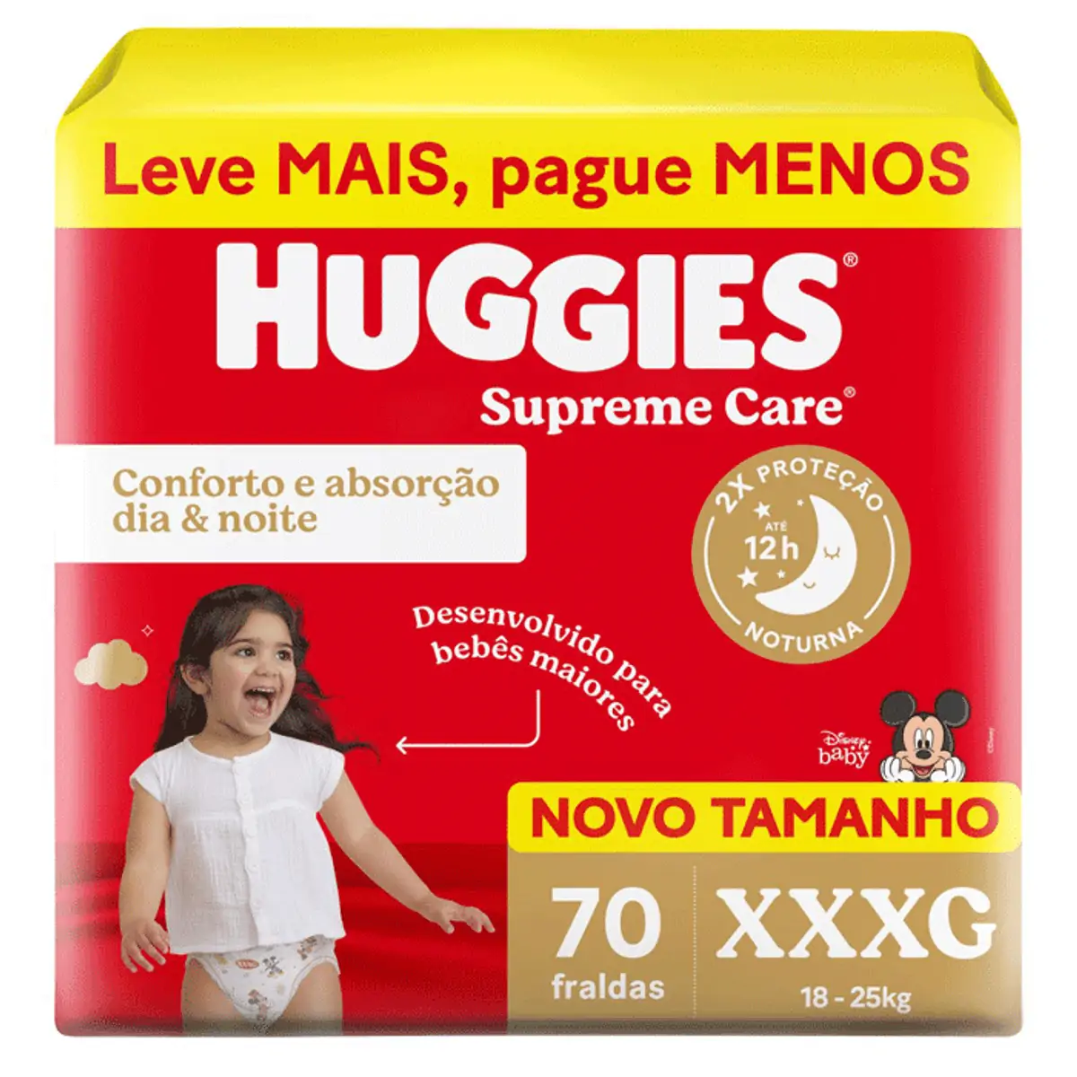 Fralda Huggies Máxima Proteção XXXG 70 Unidades