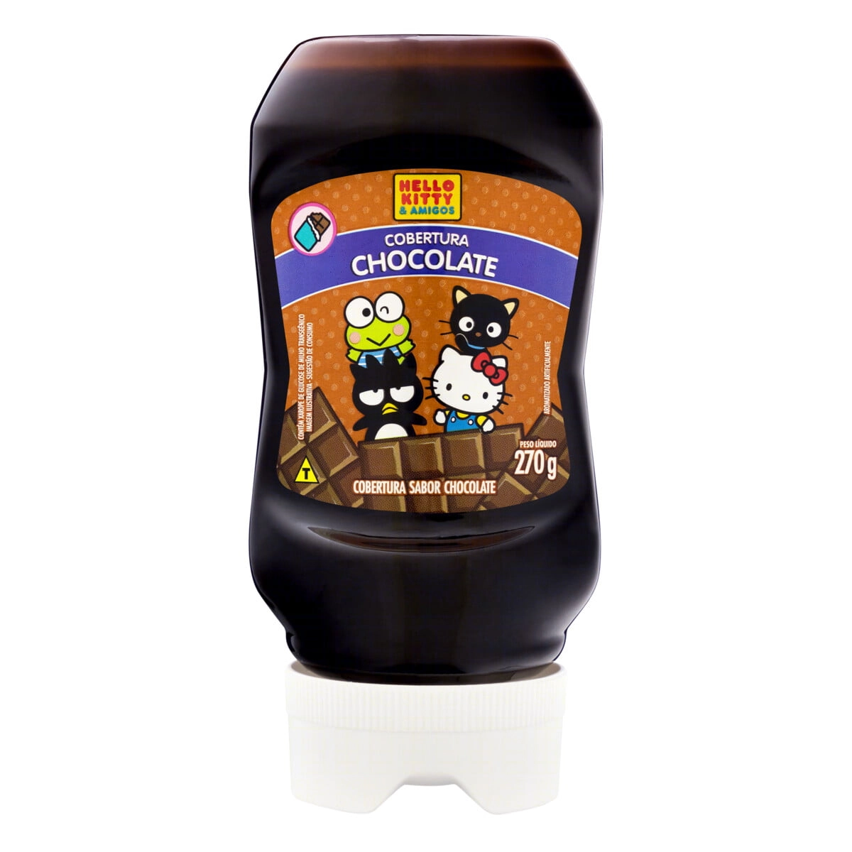 Cobertura Chocolate Hello Kitty Amigos Kenko Squeeze 270g
