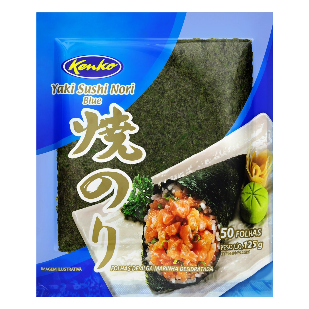 Folha De Alga Marinha Desidratada Kenko Pacote 125g 50 Unidades