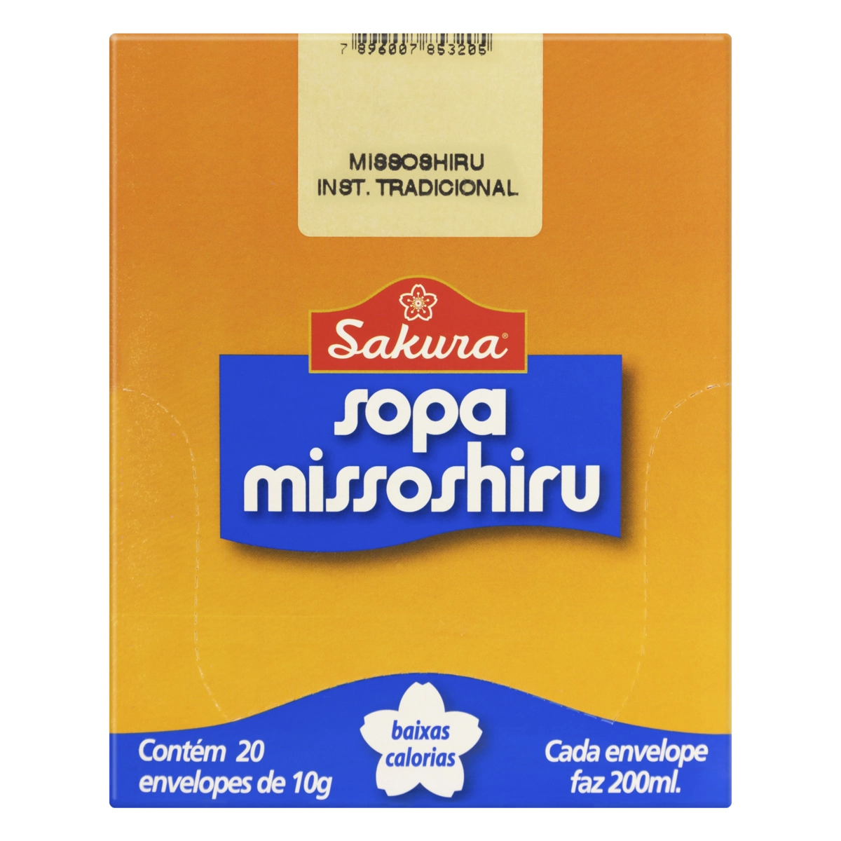 Sopa Instantânea Missoshiru Tradicional Sakura Caixa 20 Unidades 10g Cada