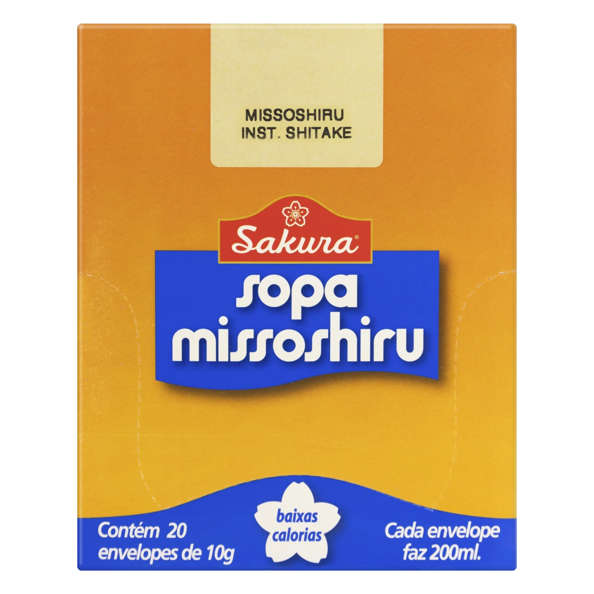 Sopa Instantânea Missoshiru Shitake Sakura Caixa 20 Unidades 10g Cada