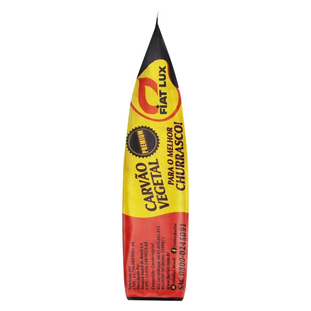 Carvão 100 Eucalipto Para Churrasco Fiat Lux Premium Pacote 4kg