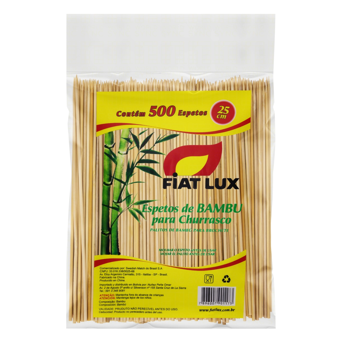 Espeto Para Churrasco Fiat Lux 25cm Pacote 500 Unidades