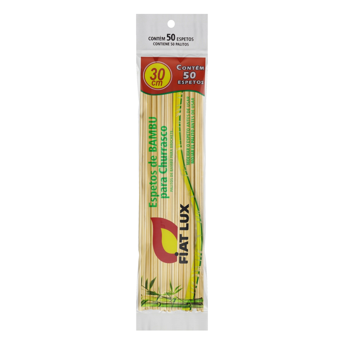 Espeto Para Churrasco Fiat Lux 30cm Pacote 50 Unidades
