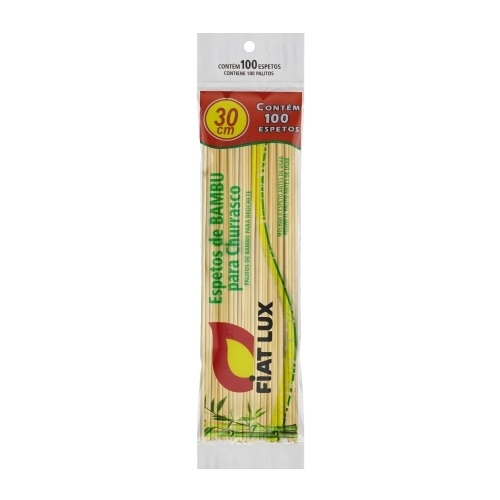 Espeto Para Churrasco Fiat Lux 30cm Pacote 100 Unidades
