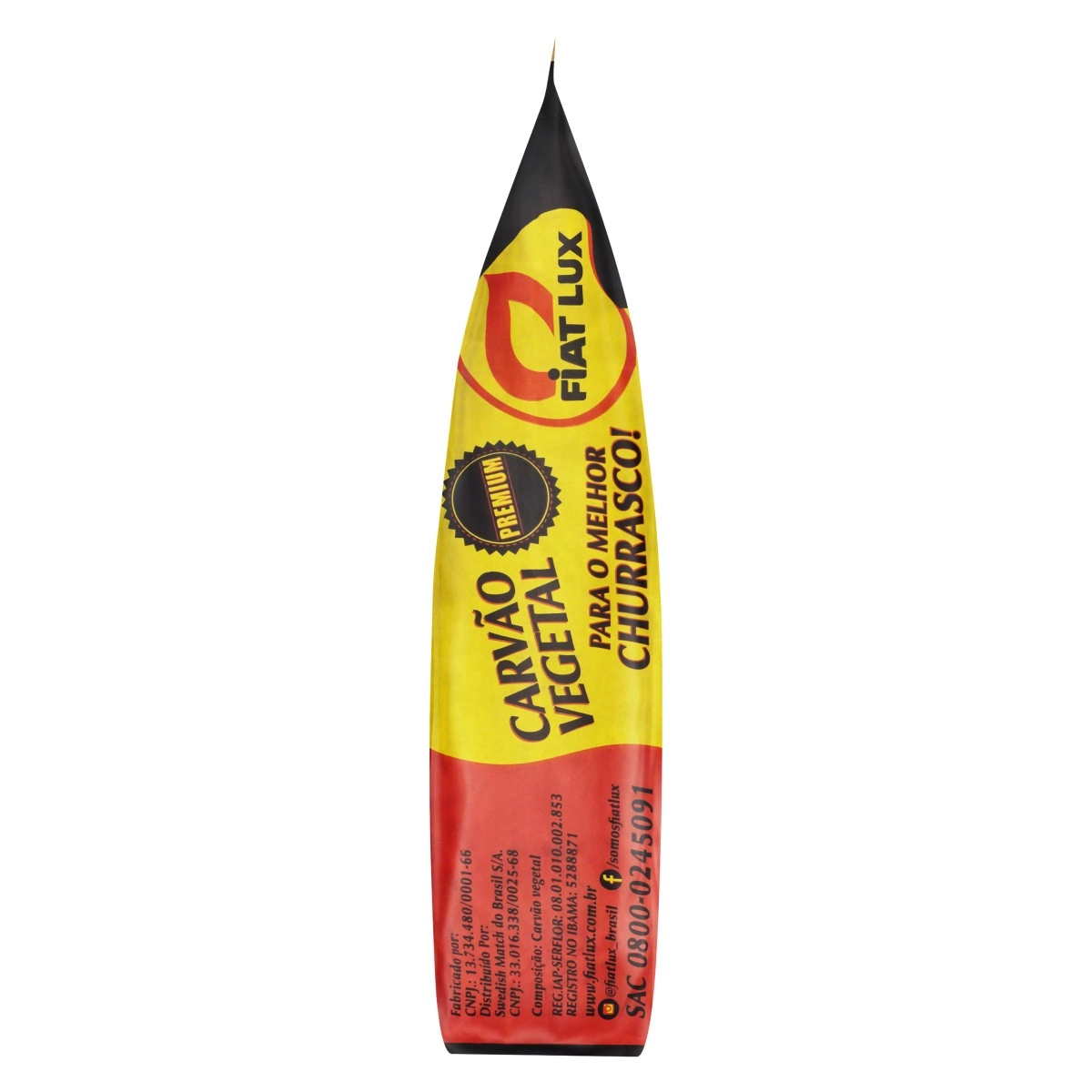 Carvão 100 Eucalipto Para Churrasco Fiat Lux Premium Pacote 2kg