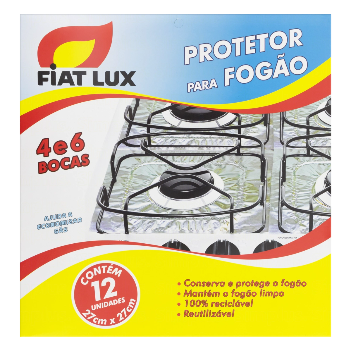 Protetor Para Fogão Fiat Lux 27cm X 27cm 12 Unidades