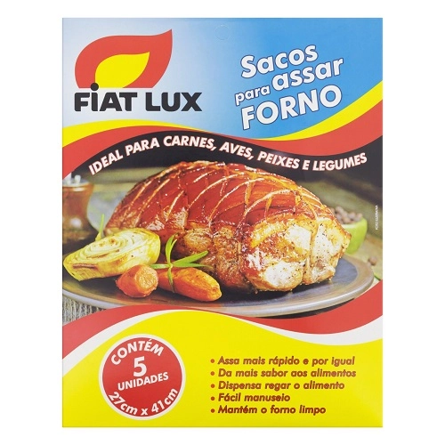 Saco Para Assar Fiat Lux 27cm X 41cm 5 Unidades
