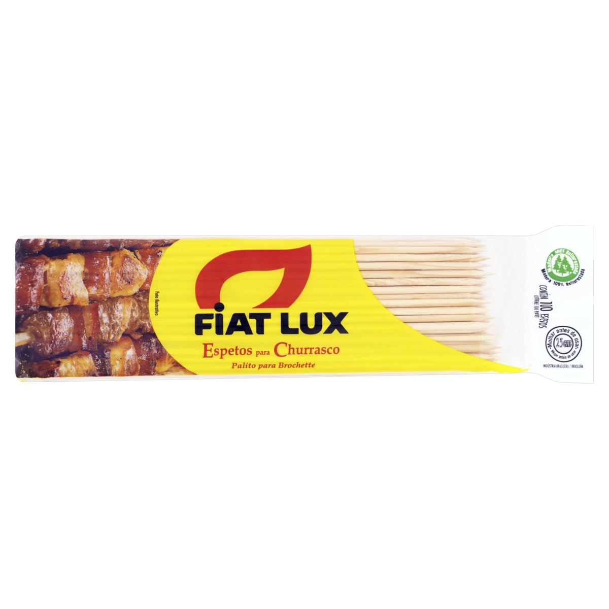 Espeto Para Churrasco Fiat Lux Pacote 100 Unidades
