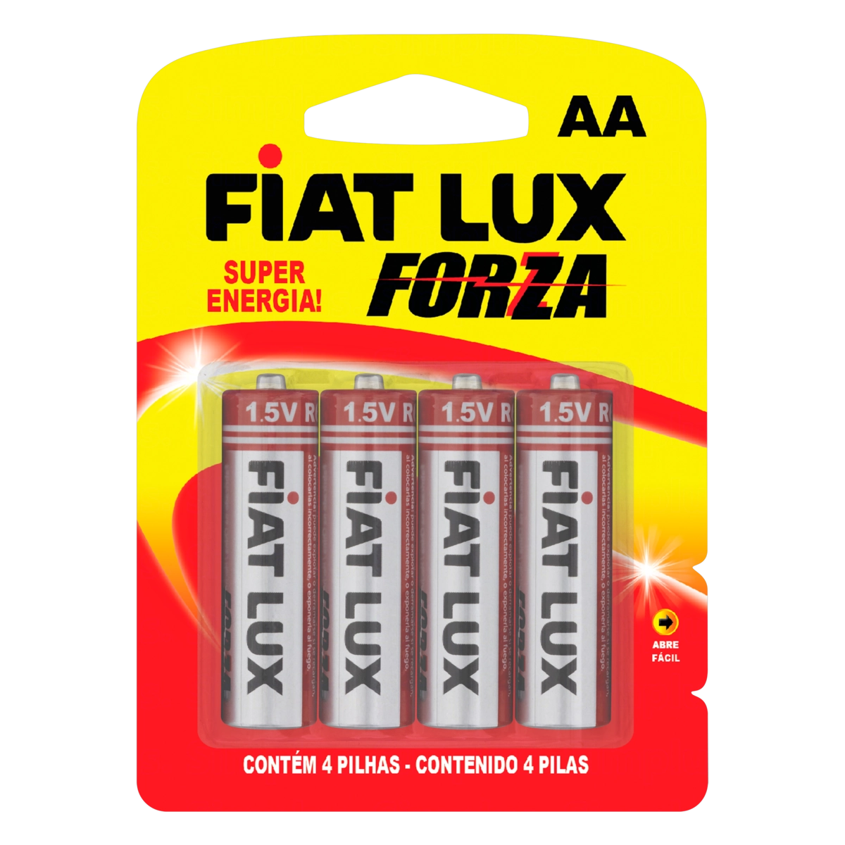 Pilha Comum Aa R6 Fiat Lux Forza 4 Unidades 1,5v