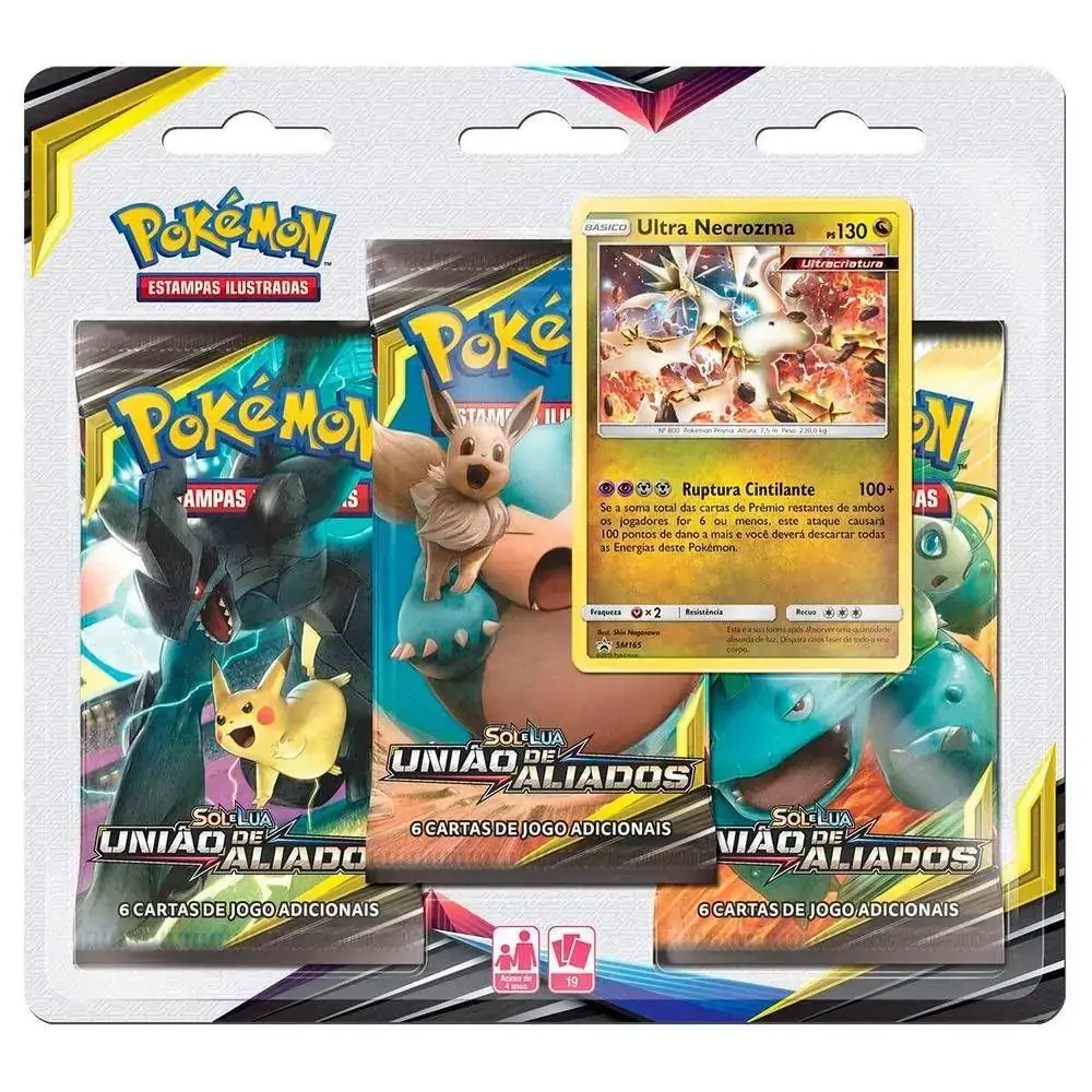 Blister Pokemon Triplo Sol E Lua 9 Uniao De Aliados