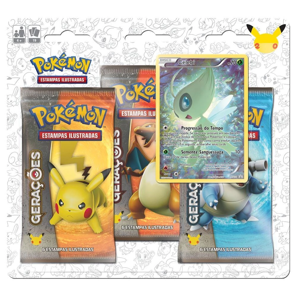 Blister Pokemon Triplo 20 Anos Geracoes