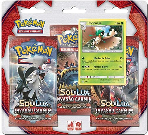 Blister Pokemon Triplo Sol E Lua 4 Invasao Carmim
