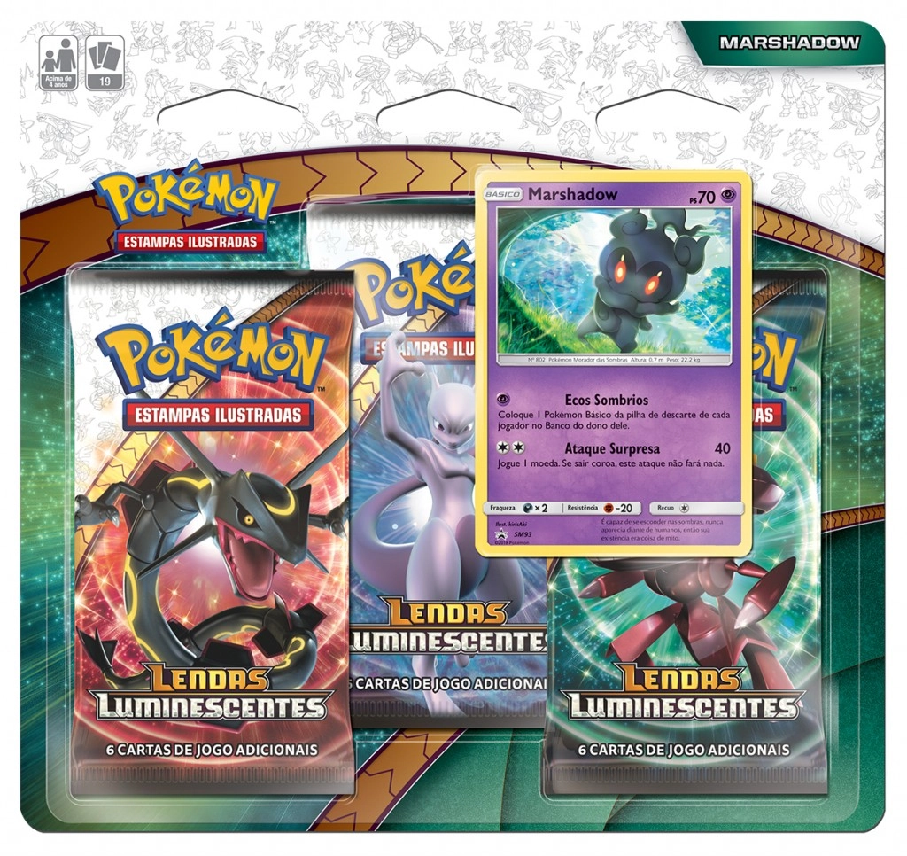 Blister Pokemon Triplo Sol E Lua Marshadow