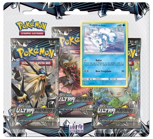 Blister Pokemon Triplo Sol E Lua 5 Ultra Prisma