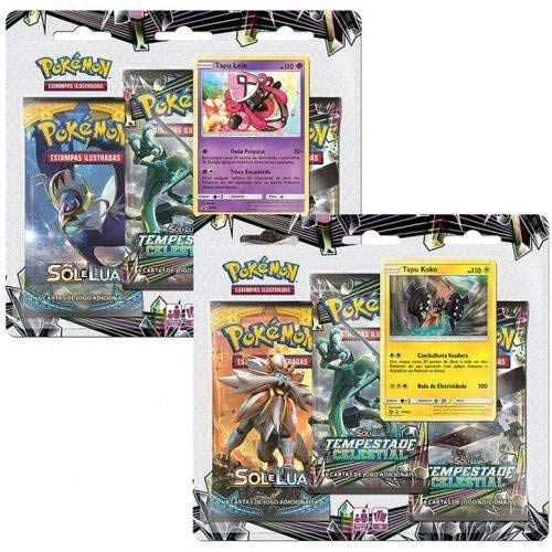 Blister Pokemon Triplo Sol E Lua 7 Temp.celestial