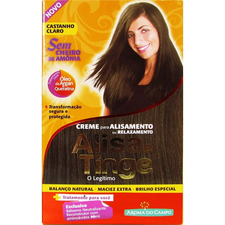 Tintura Permanente Alisa Tinge Castanho Claro Unit