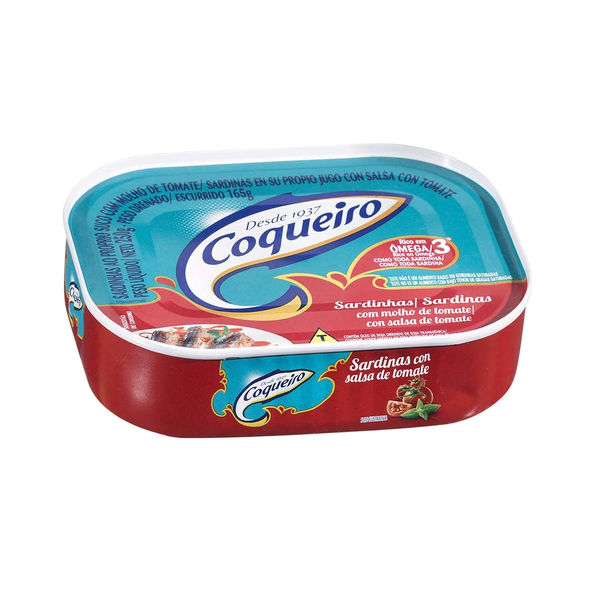 Sardinha Com Molho De Tomate Coqueiro Lata 165g