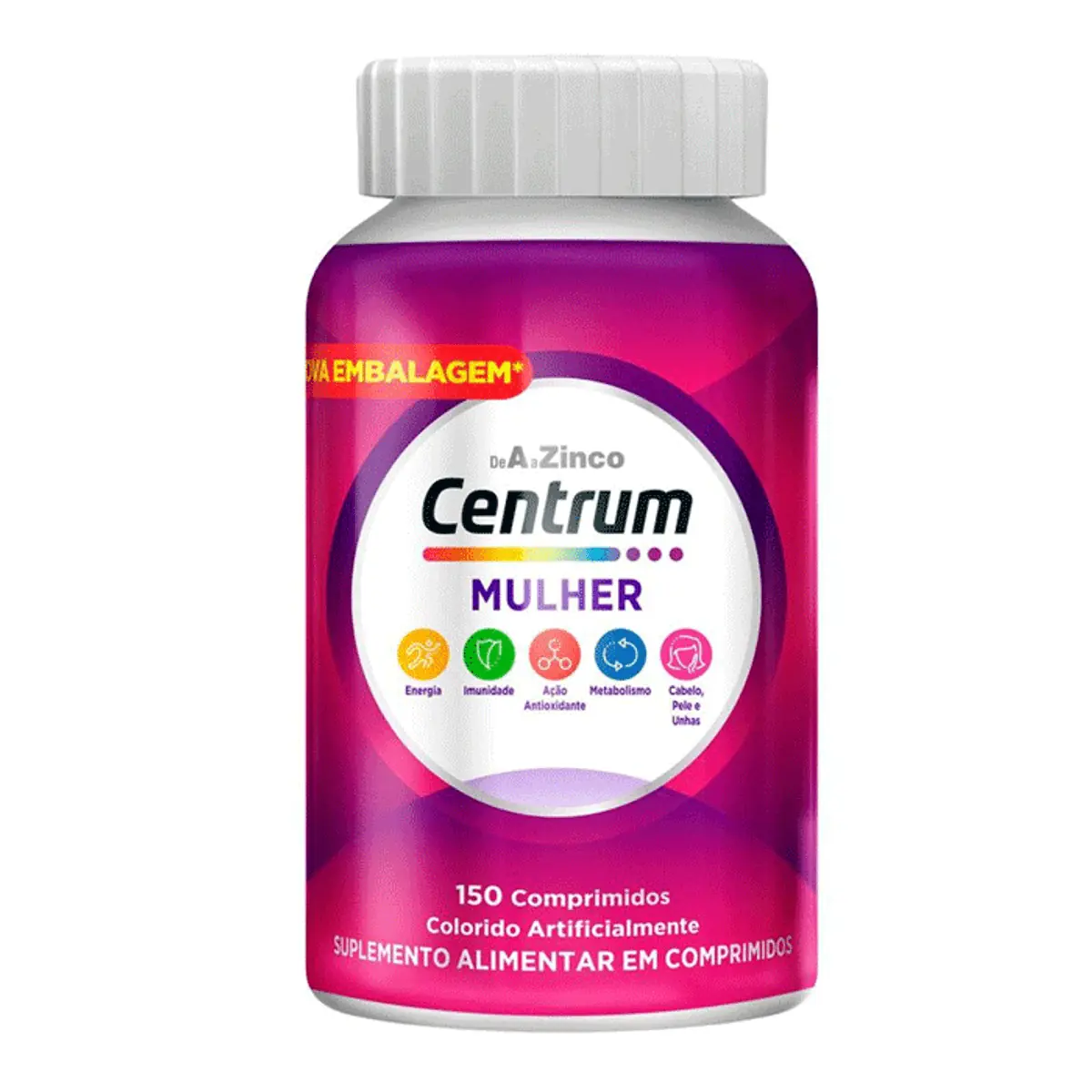 Multivitamínico Centrum Gender Mulher A a Zinco 150 Cápsulas