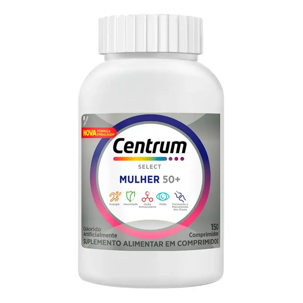 Multivitaminico Centrum Select Mulher 50 + Vitaminas de A a Z 150 Comprimidos